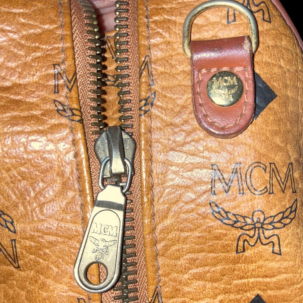MCM Visetos Leather Vintage Boston Satchel 👜 - Picture 9 of 10